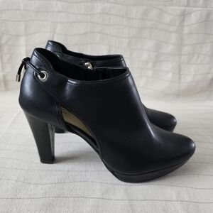 Liz Claiborne Womens Elsie Black Heel Ankle Memory Foam Bootie Shoes Size 8M
